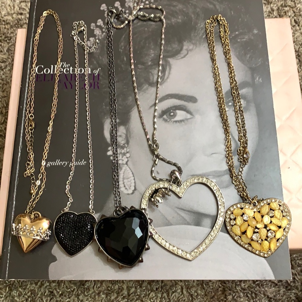 💕Vintage heart necklaces lot💕